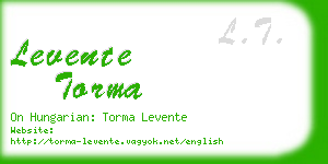 levente torma business card